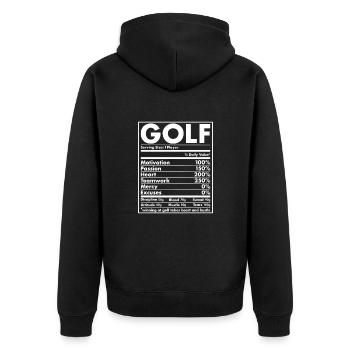 Sport Nutrition Golf - Veste à capuche bio Premium Unisexe - noir - Dos - Nico (187cm)