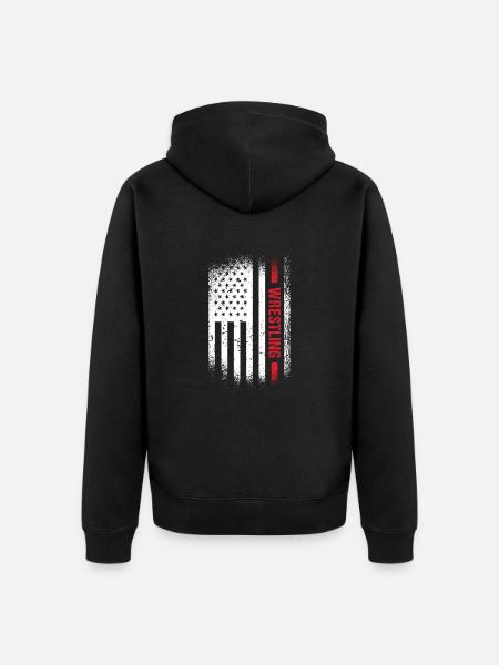 Sport Us Flag Wrestling - Unisex Premium Organic Zip Hoodie - black
