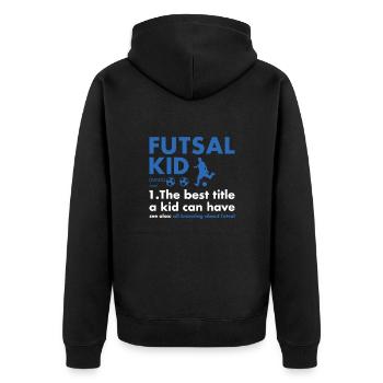 Sport Kid Définition Futsal - Veste à capuche bio Premium Unisexe - noir - Dos - Nico (187cm)