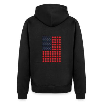 Sport Us Flag Volleyball de plage - Veste à capuche bio Premium Unisexe - noir - Dos - Nico (187cm)