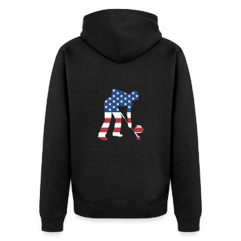 Sport Us Flag Curling - Veste à capuche bio Premium Unisexe - noir - Dos - Nico (187cm)