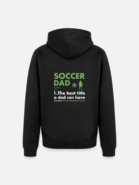 Sport Dad Definition Soccer - Unisex Premium Bio Zip Hoodie - Schwarz