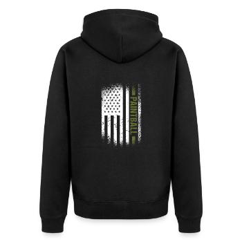 Sport Us Flag Paintball - Veste à capuche bio Premium Unisexe - noir - Dos - Nico (187cm)