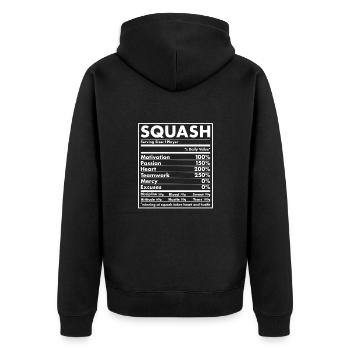 Sport Nutrition Squash - Unisex Premium Organic Zip Hoodie - black - Back - Nico (187cm)