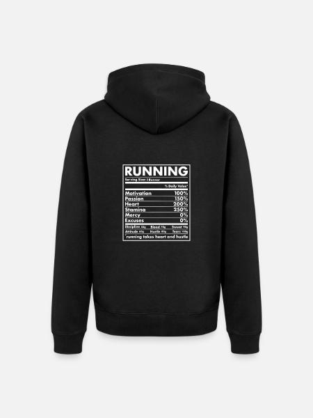 Sport Nutrition Running - Unisex Premium Organic Zip Hoodie - black
