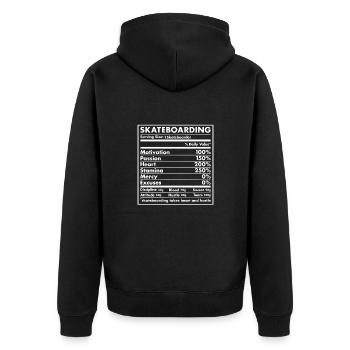 Sport Nutrition Skateboard - Veste à capuche bio Premium Unisexe - noir - Dos - Nico (187cm)