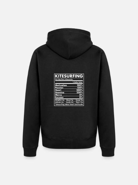 Sport Nutrition Kitesurfing - Unisex Premium Organic Zip Hoodie - black
