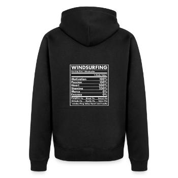 Sport Nutrition Windsurfing - Unisex Premium Organic Zip Hoodie - black - Back - Nico (187cm)