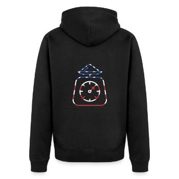 Baker Us Flag Cuisson - Veste à capuche bio Premium Unisexe - noir - Dos - Nico (187cm)