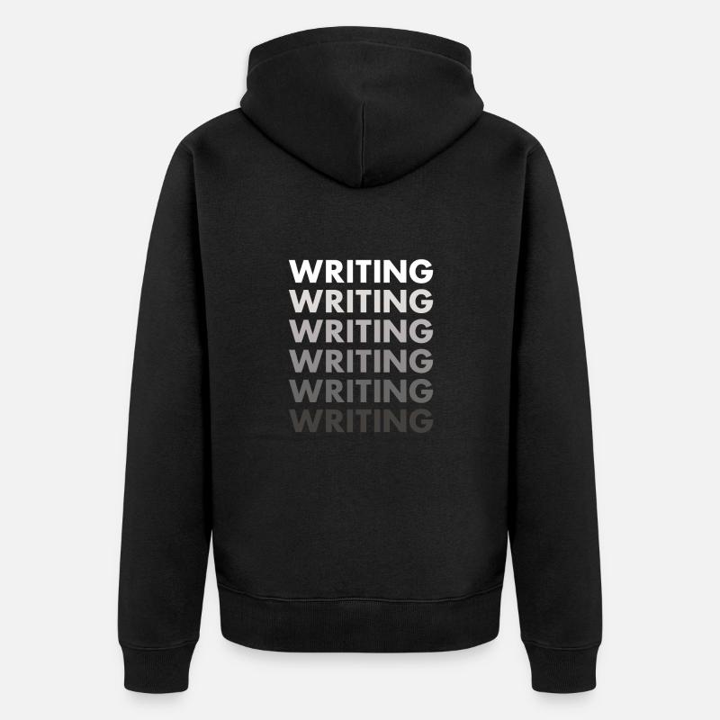 Écriture de l’écrivain - Veste à capuche bio Premium Unisexe - noir