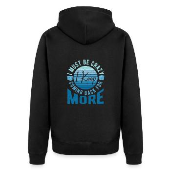 Natation sur glace Je suis fou Je reviens toujours pour plus - Veste à capuche bio Premium Unisexe - noir - Dos - Nico (187cm)
