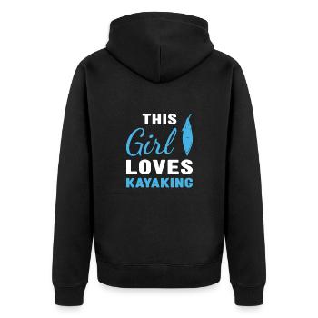 Kayakiste Cette fille adore le kayak - Veste à capuche bio Premium Unisexe - noir - Dos - Nico (187cm)