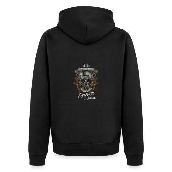 Death To All But Metal Rocker Fan Blood Gift - Unisex Premium Organic Zip Hoodie - black - Back - Nico (187cm)