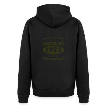 Vintage unique copy 1973 Limited edition - Unisex Premium Organic Zip Hoodie - black - Back - Nico (187cm)