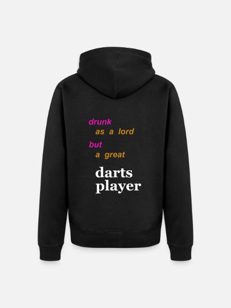 darts and beer - Unisex Premium Bio Zip Hoodie - Schwarz