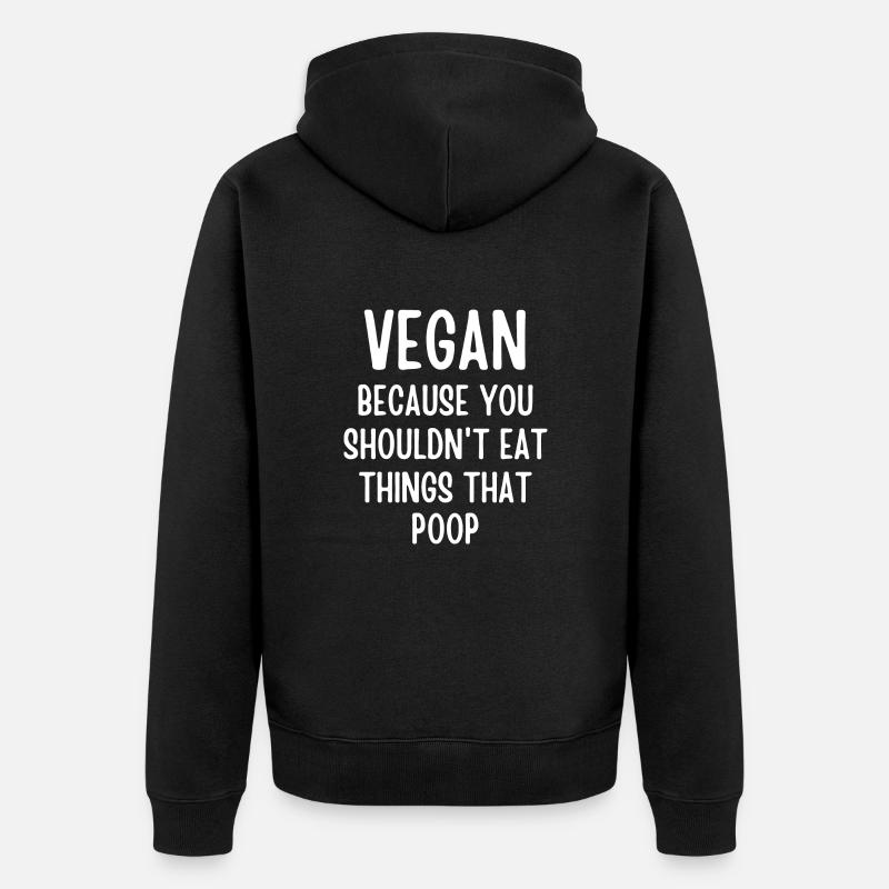 Vegan - Unisex Premium Bio Zip Hoodie - Schwarz