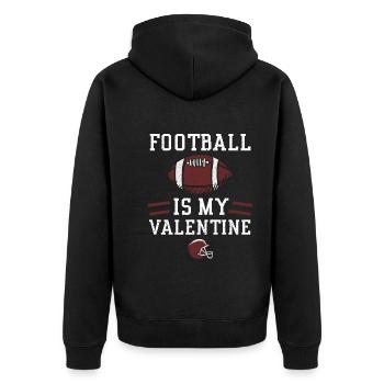 Le football est mon valentin - Veste à capuche bio Premium Unisexe - noir - Dos - Nico (187cm)