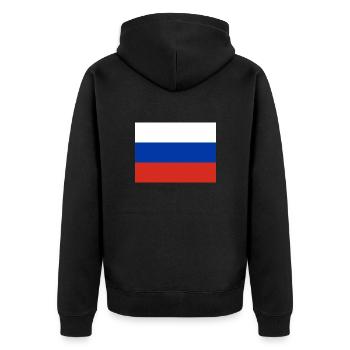 Drapeau russe - Veste à capuche bio Premium Unisexe - noir - Dos - Nico (187cm)