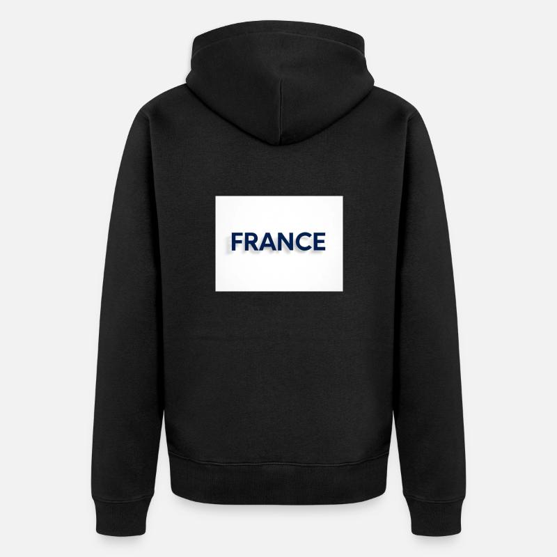 France - Veste à capuche bio Premium Unisexe - noir