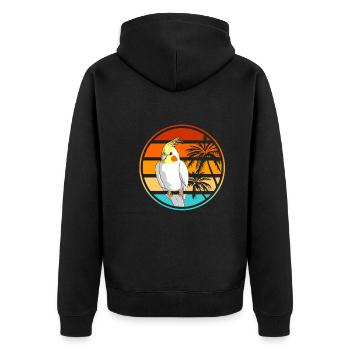 Cockatiel Palms Cadeau de Noël - Veste à capuche bio Premium Unisexe - noir - Dos - Nico (187cm)