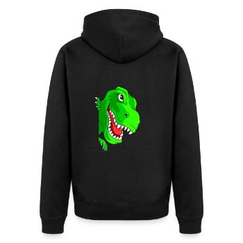Dinosaure Tyrannosaurus Boys Girl Cadeau - Veste à capuche bio Premium Unisexe - noir - Dos - Nico (187cm)