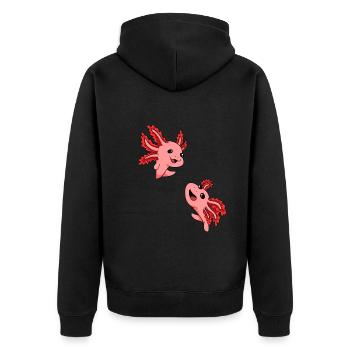 Axolotl Cadeau Axolotl Costume Axolotl Japonais - Veste à capuche bio Premium Unisexe - noir - Dos - Nico (187cm)