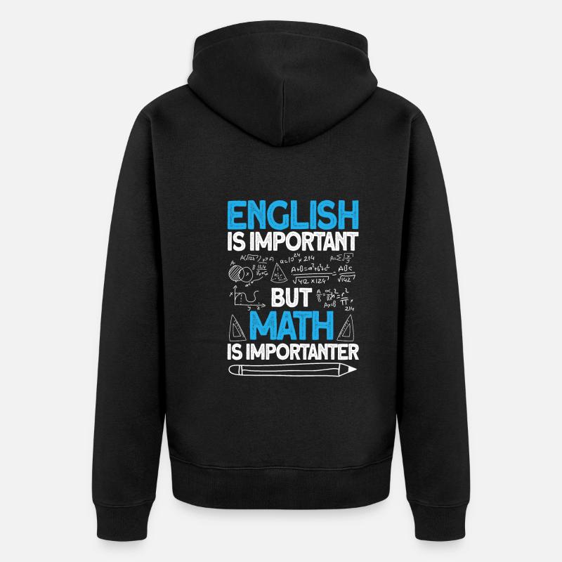 mathe - Unisex Premium Bio Zip Hoodie - Schwarz
