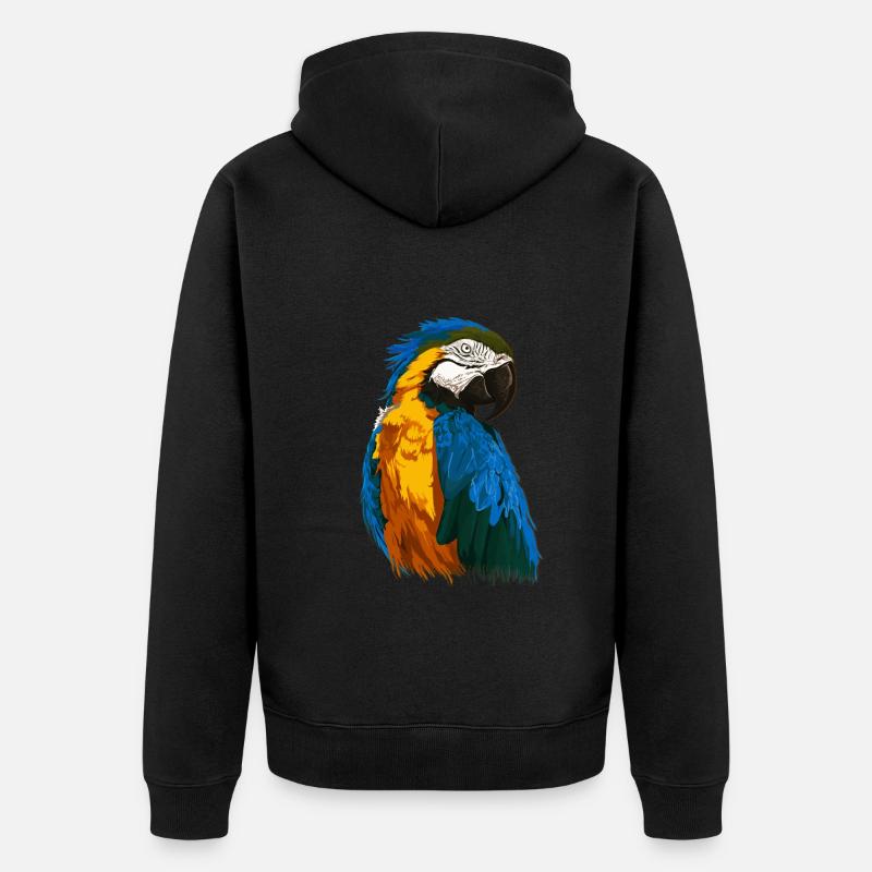 Perroquet ara Perroquets aras - Veste à capuche bio Premium Unisexe - noir