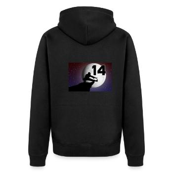 14. Geburtstag Kampfsport karate 14 Jahre alt - Unisex Premium Bio Zip Hoodie - Schwarz - Hinten - Nico (187cm)