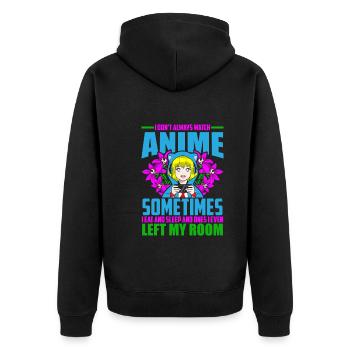 anime girl kawaii otaku manga - Veste à capuche bio Premium Unisexe - noir - Dos - Nico (187cm)