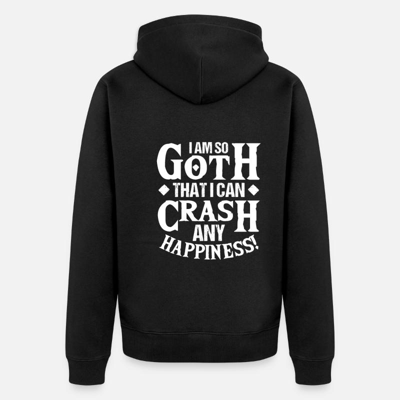 Goth Emo - Veste à capuche bio Premium Unisexe - noir