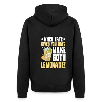 Goth Emo - Unisex Premium Organic Zip Hoodie - black - Back - Nico (187cm)