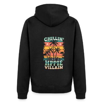 Hippie - Veste à capuche bio Premium Unisexe - noir - Dos - Nico (187cm)
