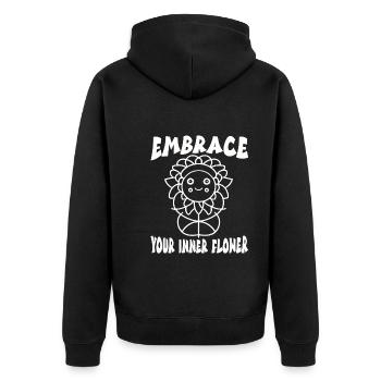 Hippie - Veste à capuche bio Premium Unisexe - noir - Dos - Nico (187cm)