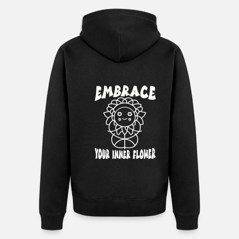 Hippie - Unisex Premium Bio Zip Hoodie - Schwarz