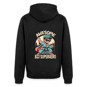 Jiu Jitsu - Veste à capuche bio Premium Unisexe - noir - Dos - Nico (187cm)