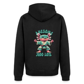 Judo - Veste à capuche bio Premium Unisexe - noir - Dos - Nico (187cm)