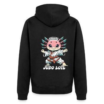 Judo - Veste à capuche bio Premium Unisexe - noir - Dos - Nico (187cm)