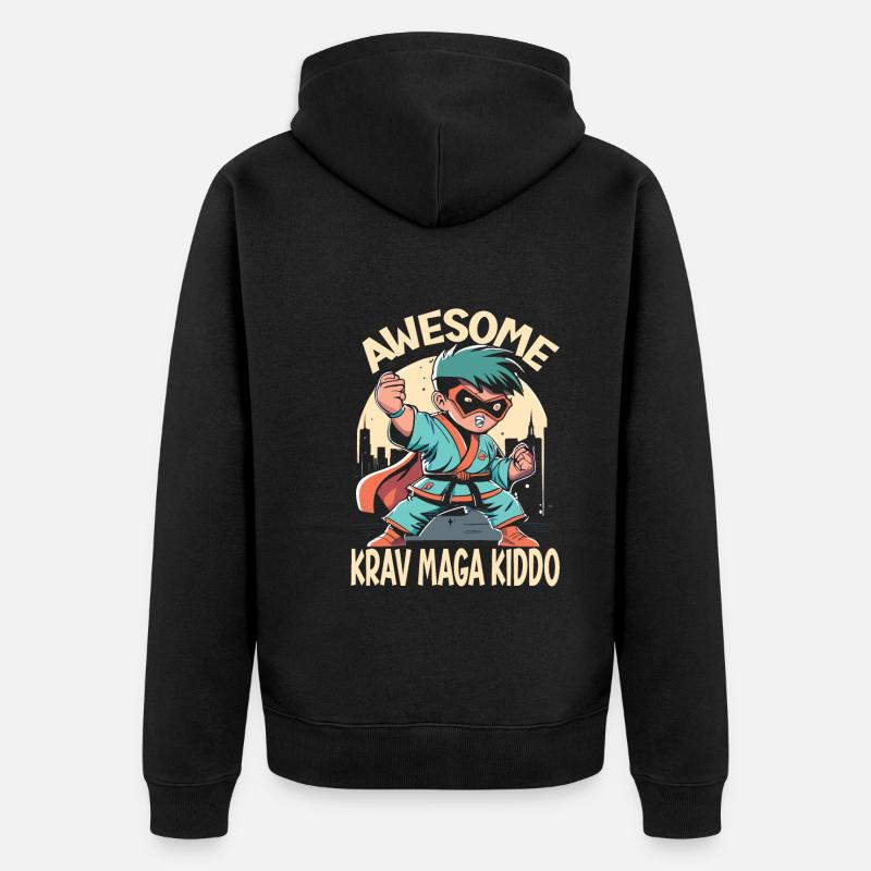 Krav Maga - Veste à capuche bio Premium Unisexe - noir