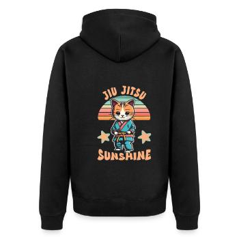 Jiu Jitsu - Unisex Premium Organic Zip Hoodie - black - Back - Nico (187cm)