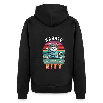 Karaté - Veste à capuche bio Premium Unisexe - noir - Dos - Nico (187cm)