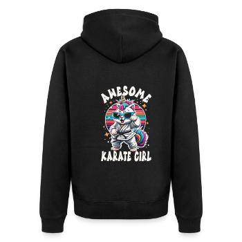 Karaté - Veste à capuche bio Premium Unisexe - noir - Dos - Nico (187cm)