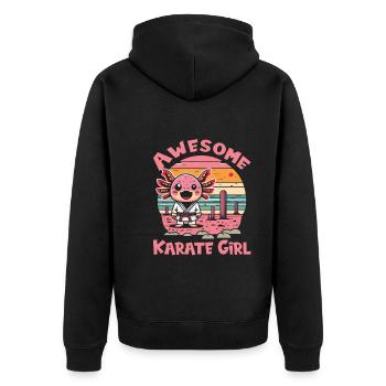 Karaté - Veste à capuche bio Premium Unisexe - noir - Dos - Nico (187cm)