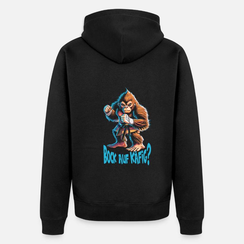 Bare Knuckle - Unisex Premium Bio Zip Hoodie - Schwarz