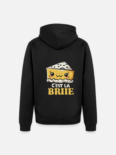 French food - Unisex Premium Organic Zip Hoodie - black