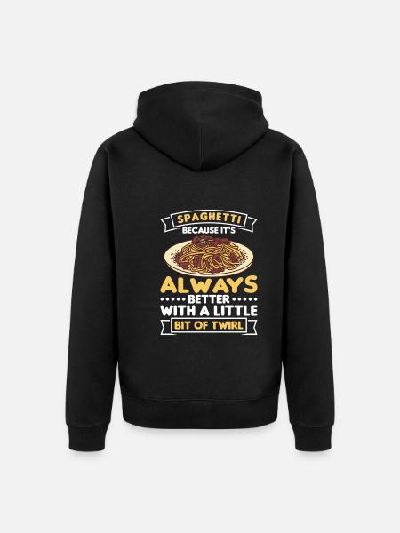 Italienisches Essen - Unisex Premium Bio Zip Hoodie - Schwarz