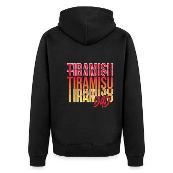Italienisches Essen - Unisex Premium Bio Zip Hoodie - Schwarz - Hinten - Nico (187cm)