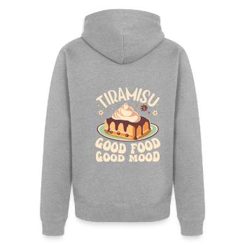Cuisine italienne - Veste à capuche bio Premium Unisexe - gris chiné - Dos - Nico (187cm)