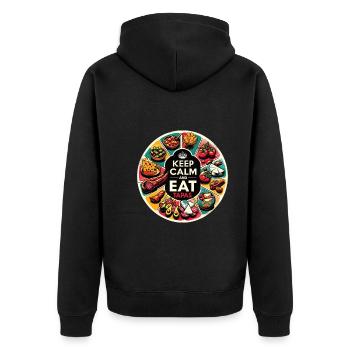 Cuisine espagnole - Veste à capuche bio Premium Unisexe - noir - Dos - Nico (187cm)