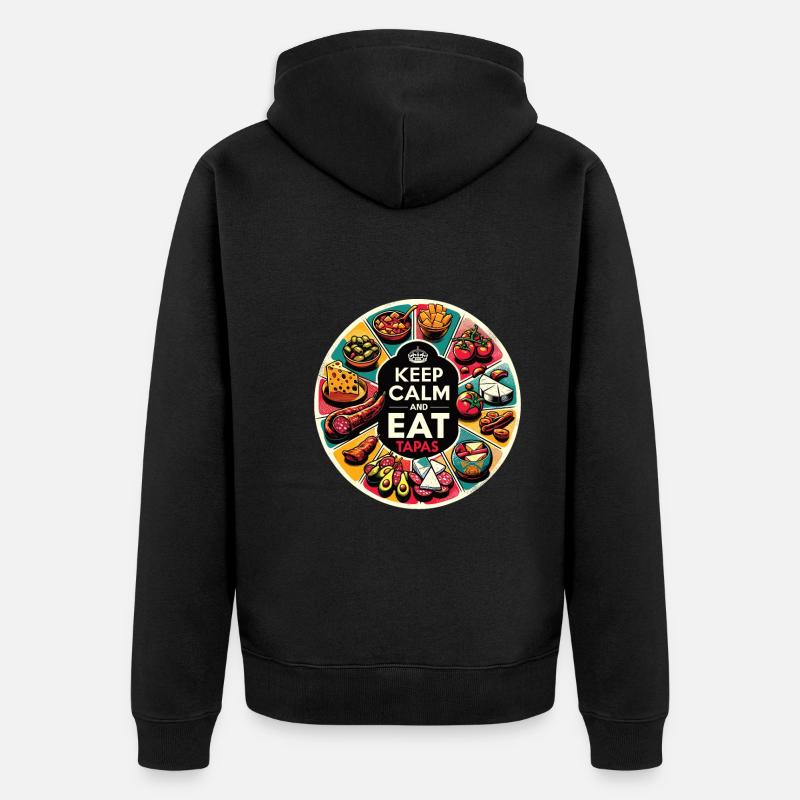 Spanisches Essen - Unisex Premium Bio Zip Hoodie - Schwarz